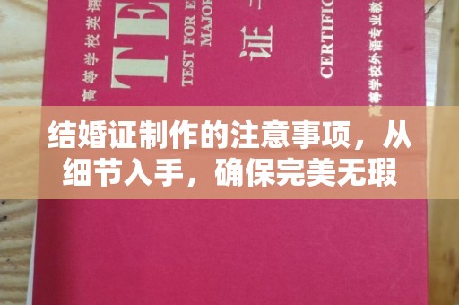 黄圃结婚证制作的注意事项，从细节入手，确保完美无瑕