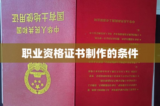 黄圃职业资格证书制作的条件